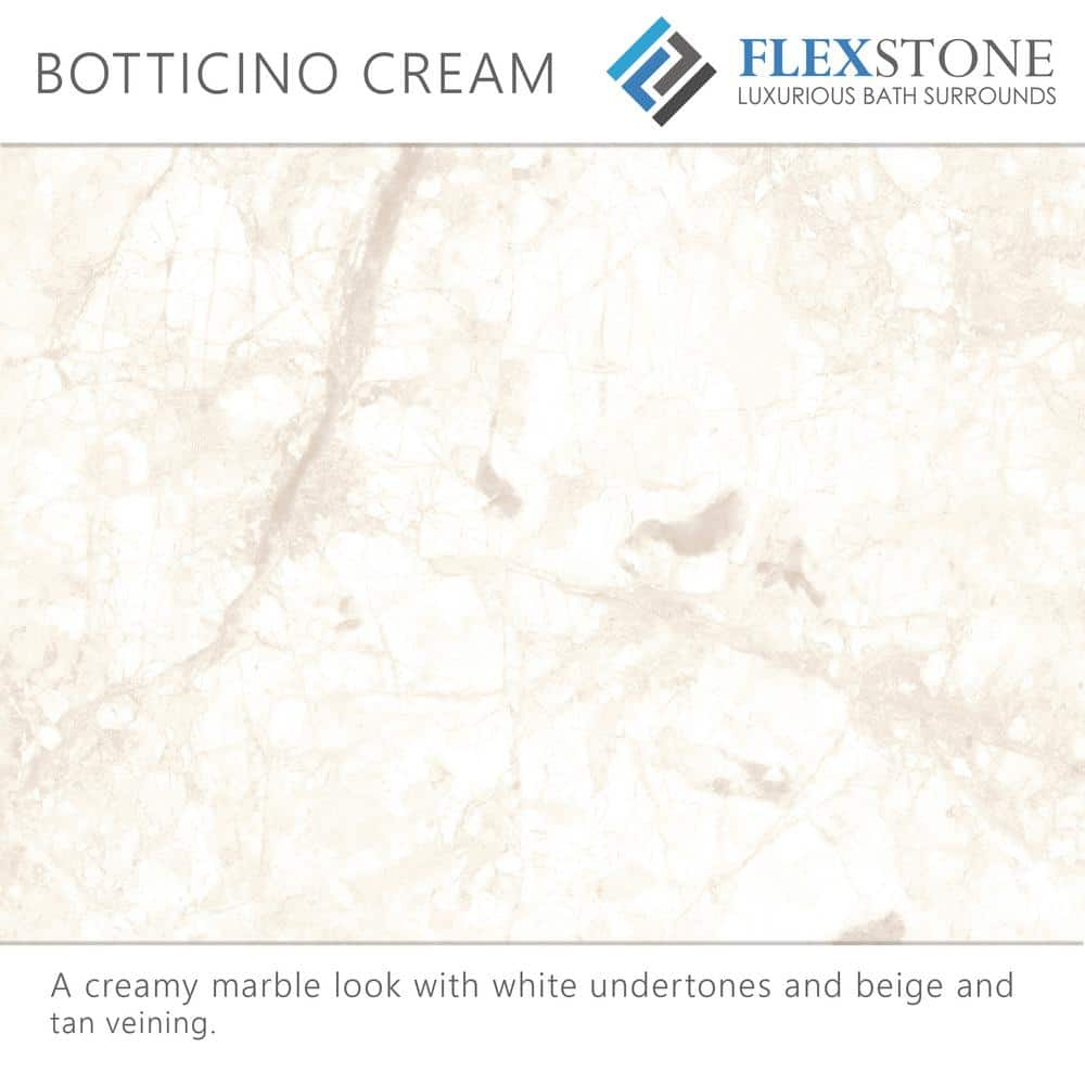 FlexStone 60"L x 30"W Single Threshold Alcove Shower Base with Right-Hand Drain