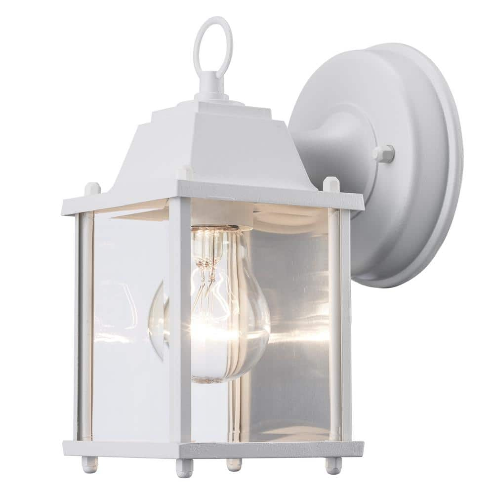 Trans Globe Lighting 40455 Purisima Mission 1 Light Lantern Outdoor Wall Sconce - White