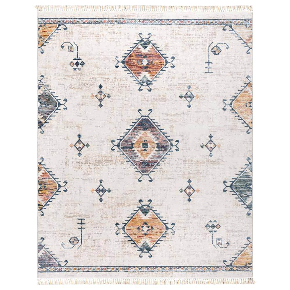 SAFAVIEH Morocco Collection MRC954A Ivory / Multi Rug
