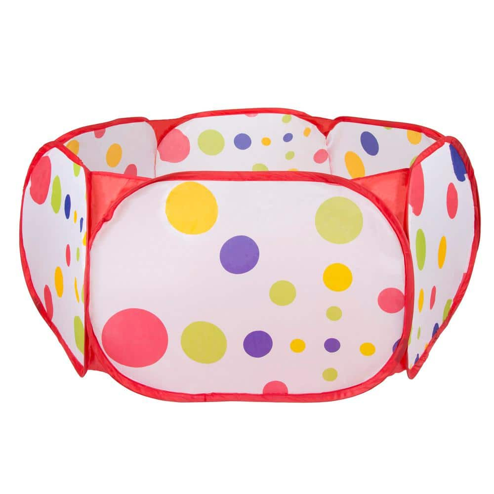 Colorful Six-Sided Pop-Up Ball Pit Tent with 200 Balls