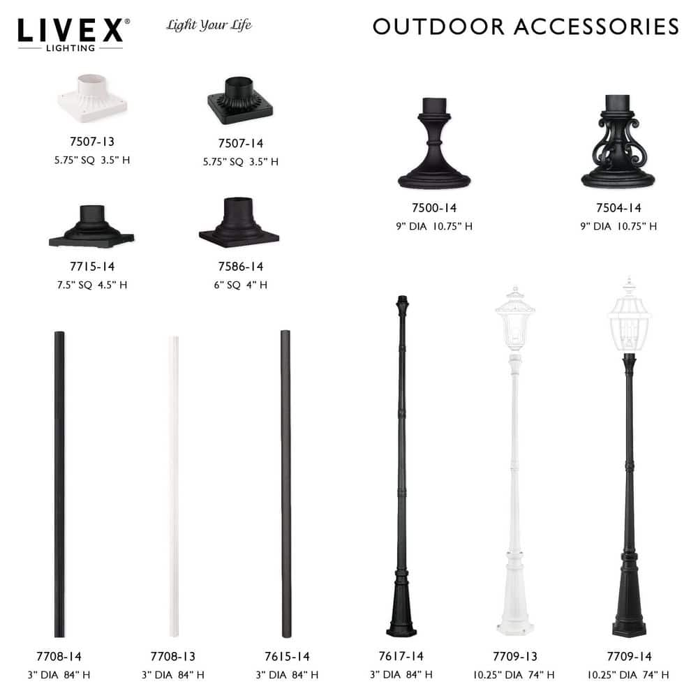 Livex Lighting 7708 84" Tall Lamp Lost - Black