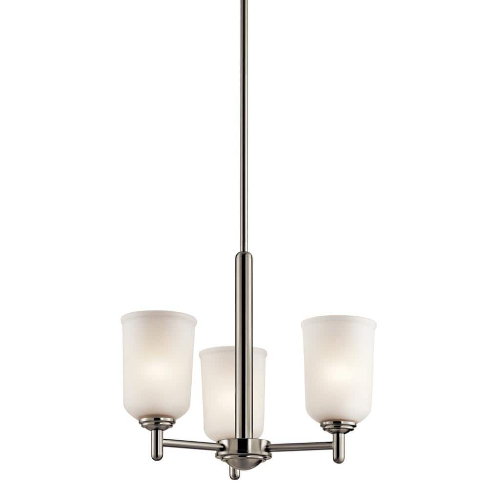 Kichler Lighting Shailene 3 - Light Chandelier in  Brushed Nickel