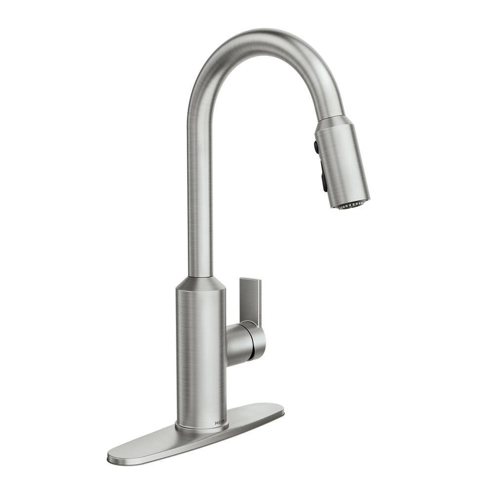Brushed Nickel Single-Handle Pull-Out Spray Kitchen Faucet