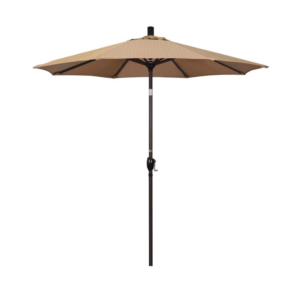 7.5 ft. Bronze Aluminum Market Umbrella with Terrace Sequoia Canopy