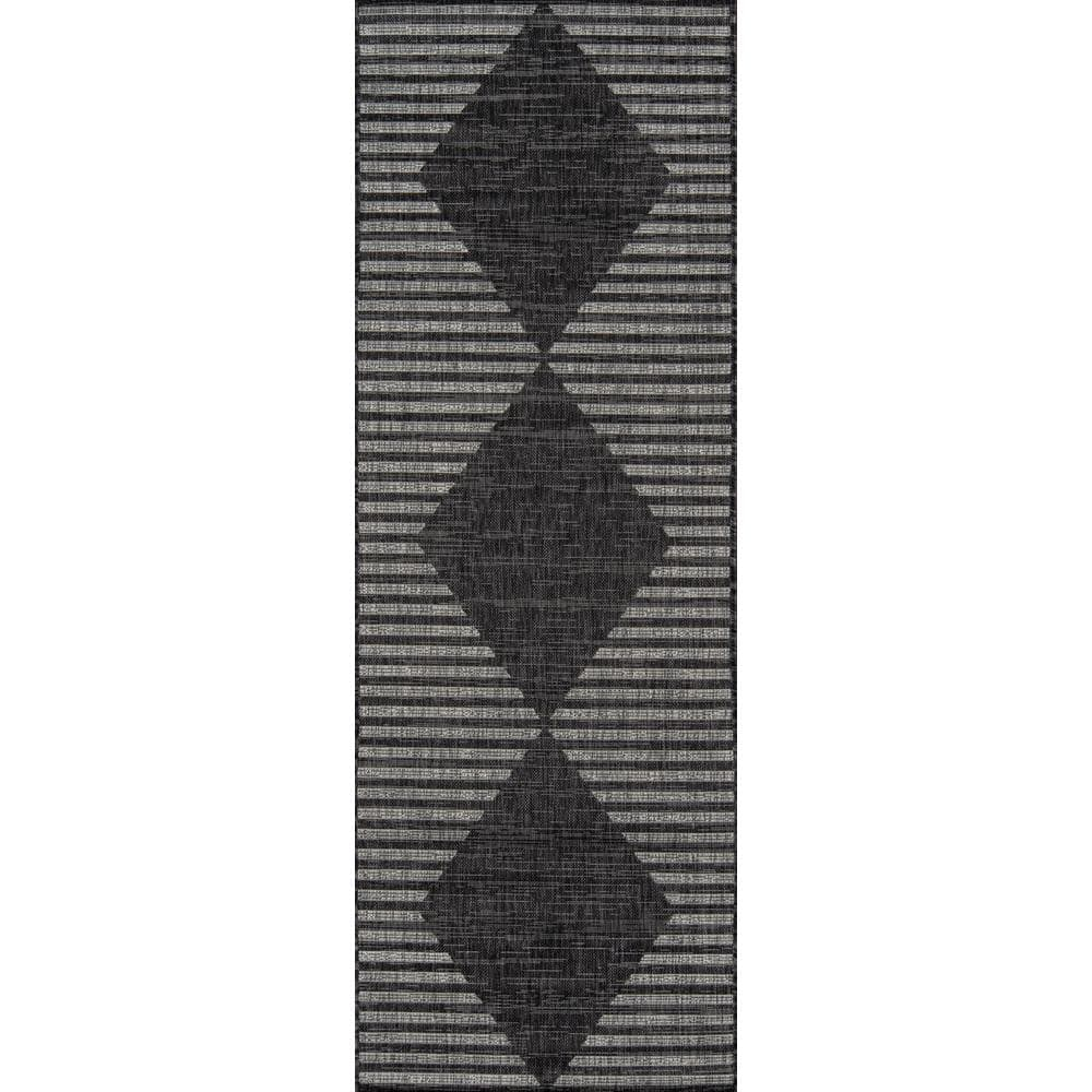 Momeni Villa Monaco Geometric Charcoal Area Rug