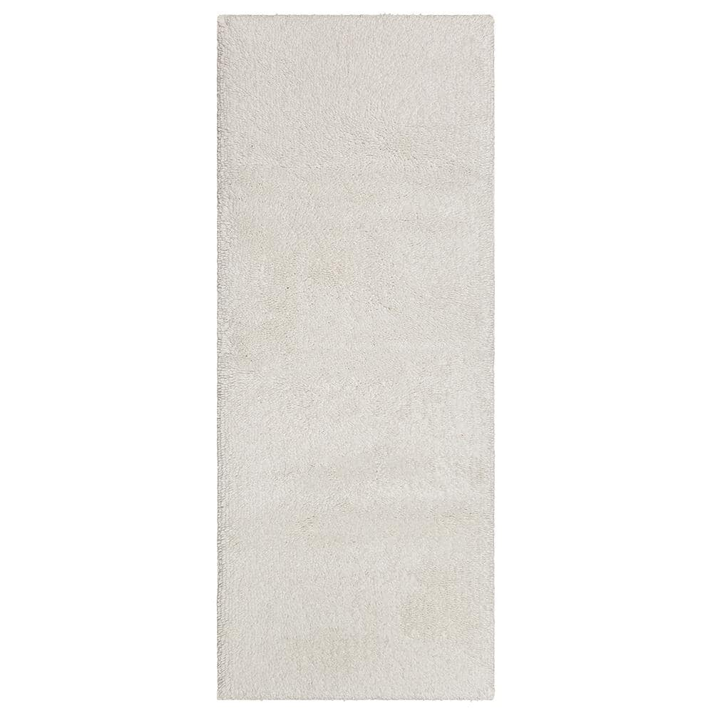 Mohawk Home Classic Cotton Plush Stain/Fade Resistant Non-Slip Washable Bath Mat, White, 2' X 5'