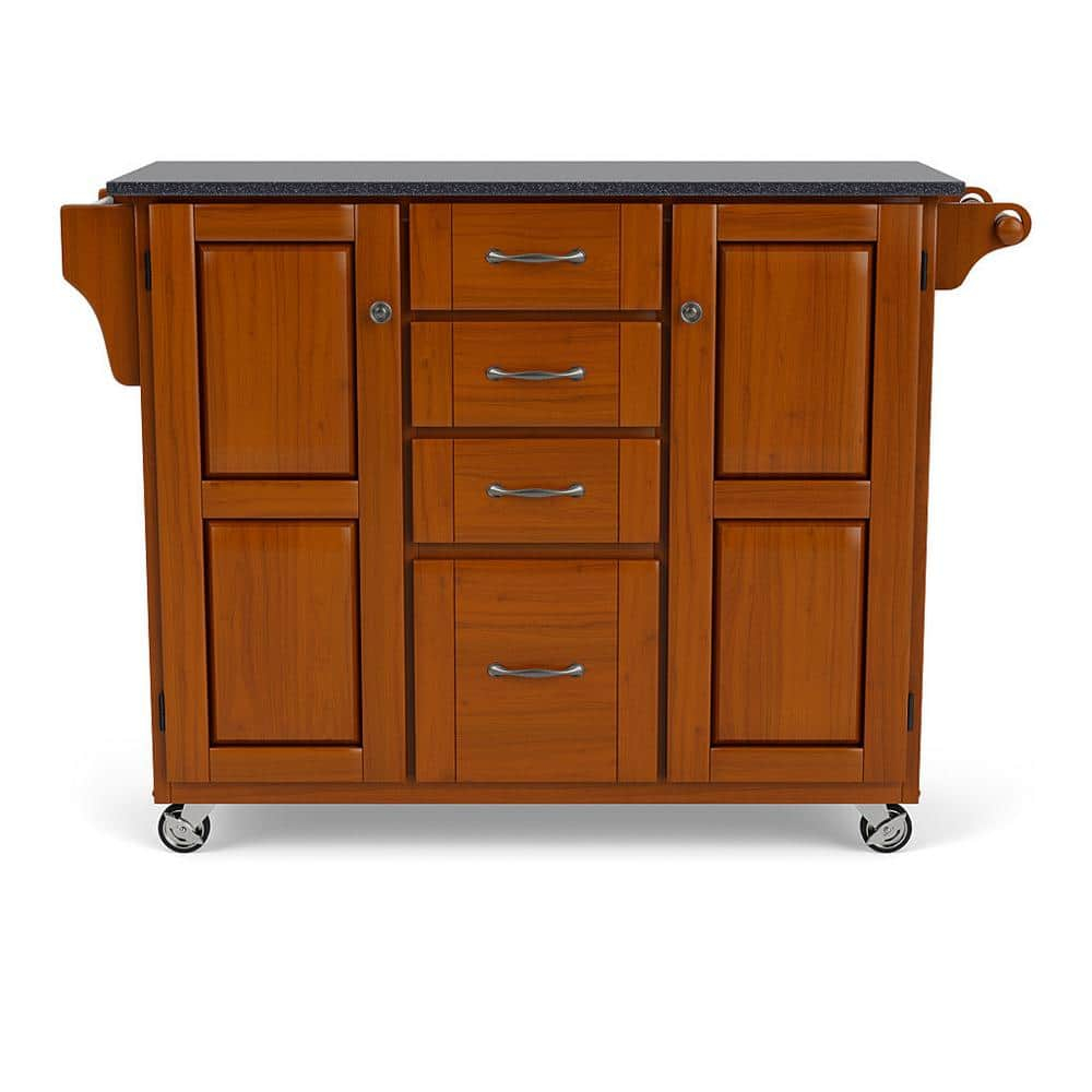 Homestyles Create-a-Cart Wood Rolling Kitchen Cart in Brown