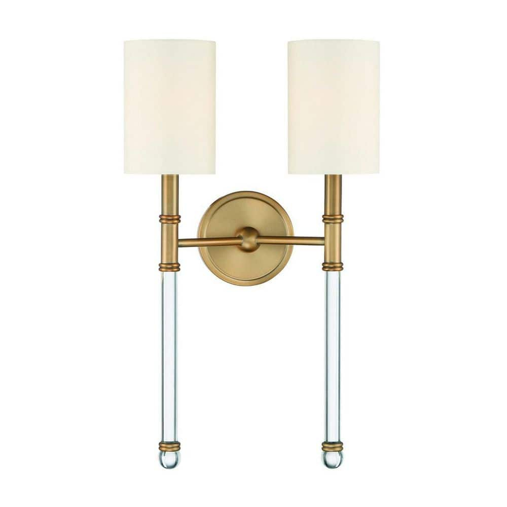 Savoy House Fremont 2 - Light Wall Light in  Warm Brass