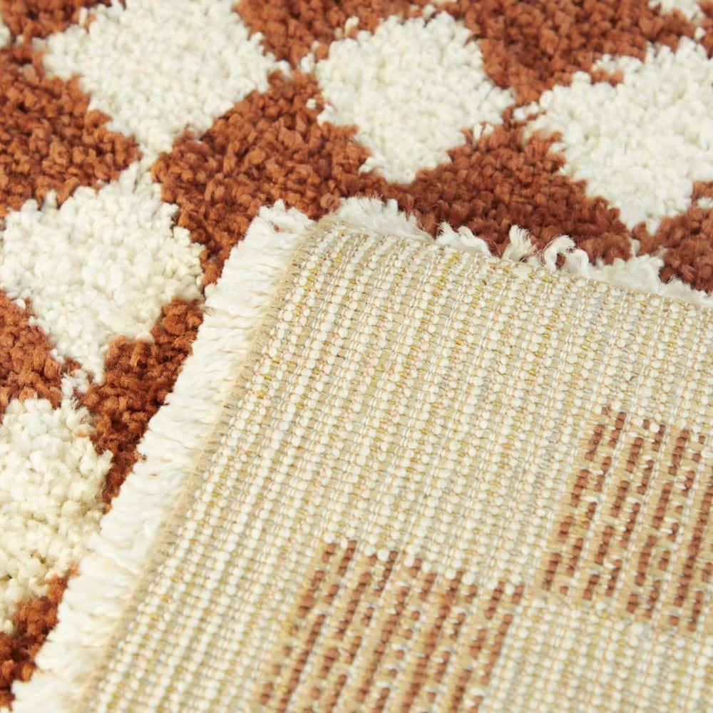 Covey Burnt Orange 9 ft. x 12 ft. Geometric Area Rug