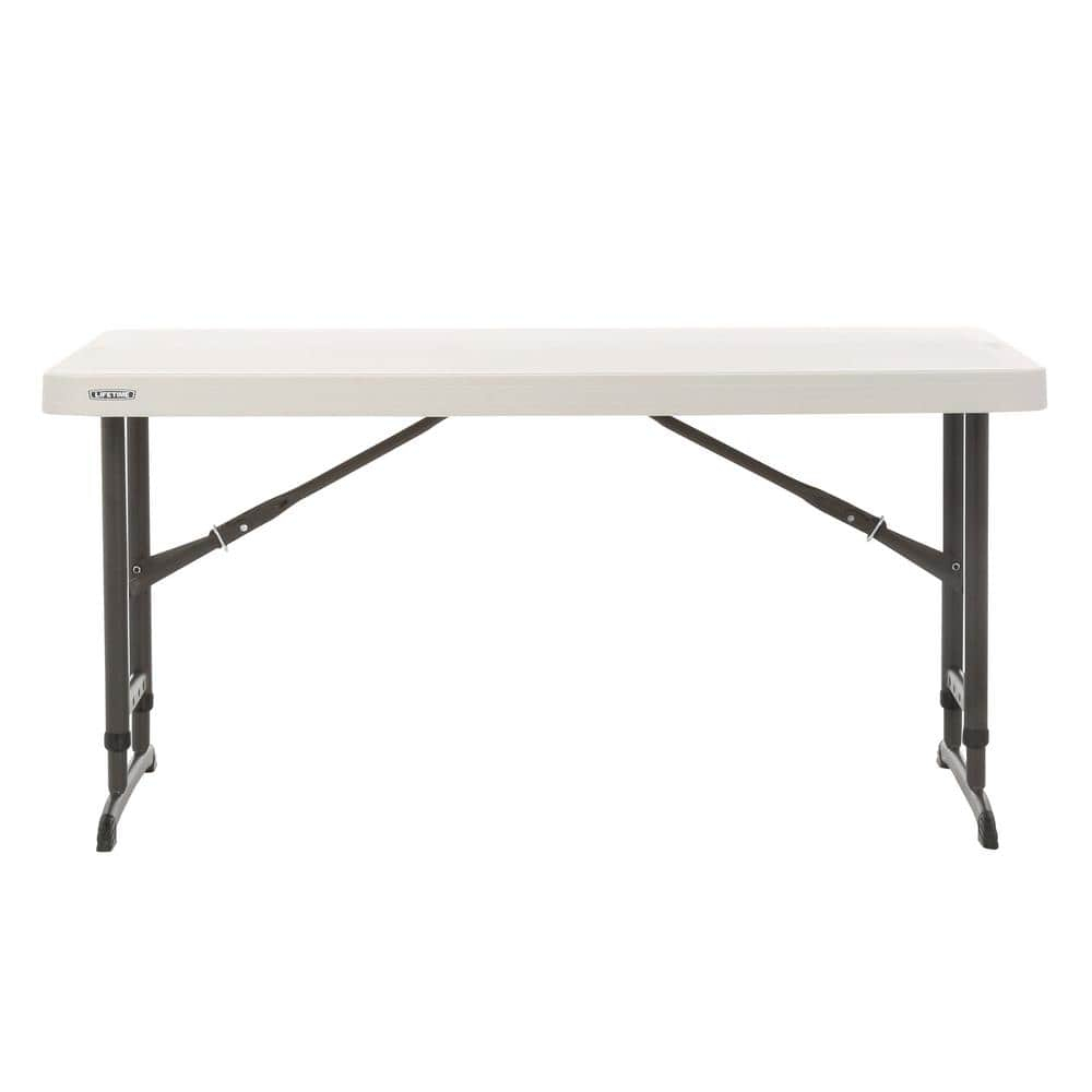 Lifetime 4 Foot Rectangle Folding Table Indoor/Outdoor Commercial Grade, Almond (80387)