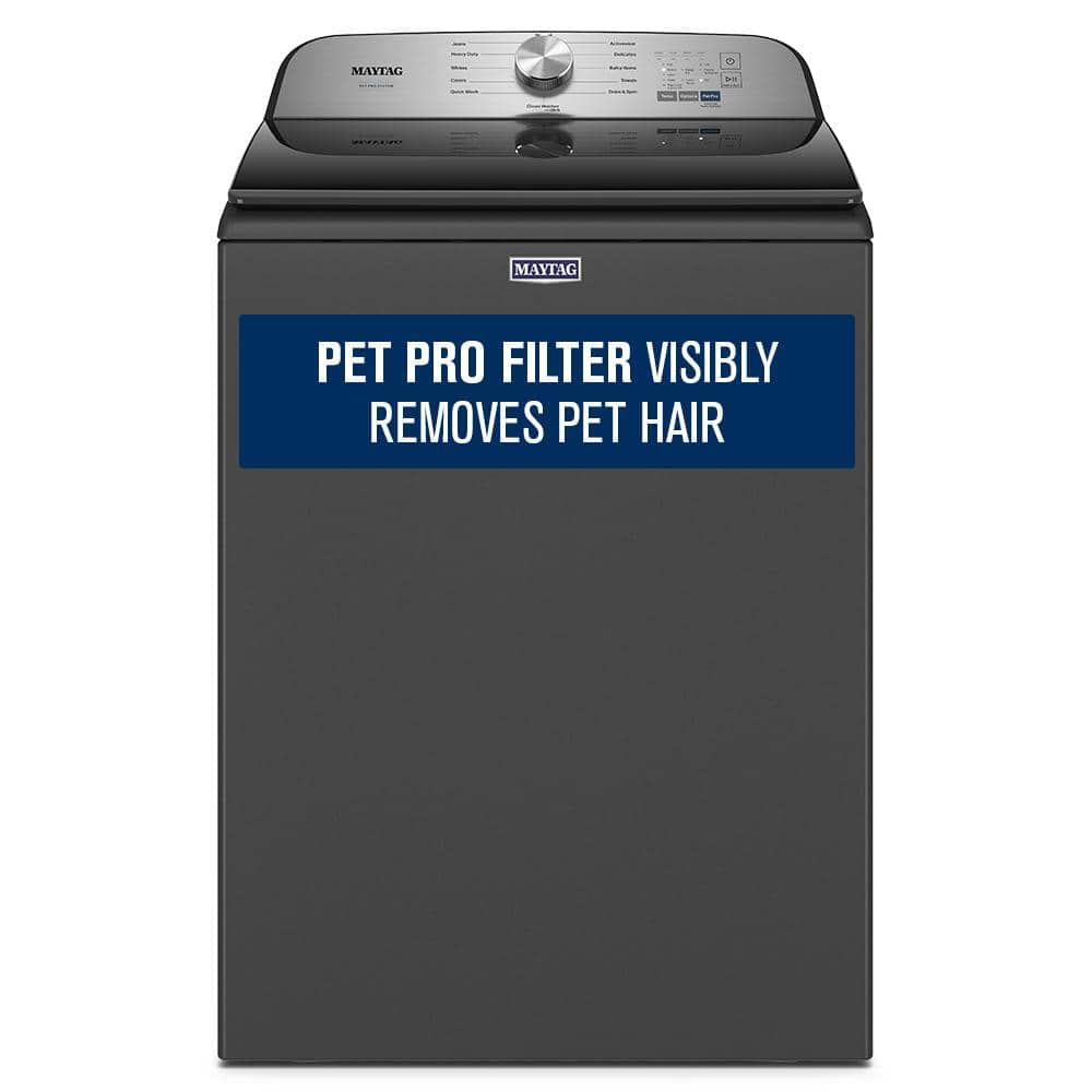 Maytag MVW6500MBK 4.7 Cu. Ft. Volcano Black Pet-Pro Top-Load HE Electric Washer