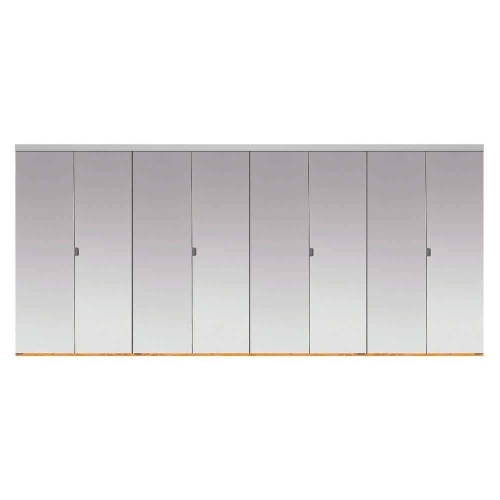 Custom Door and Mirror Solid + Manufactured Wood Mirrored Bi-Fold Door