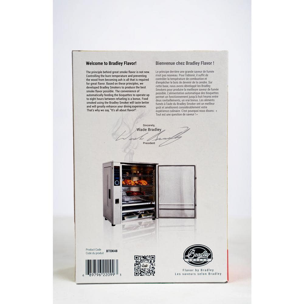 Bradley Smoker Oak Flavor Wood Smoking Bisquettes 48 Pack BTOK48