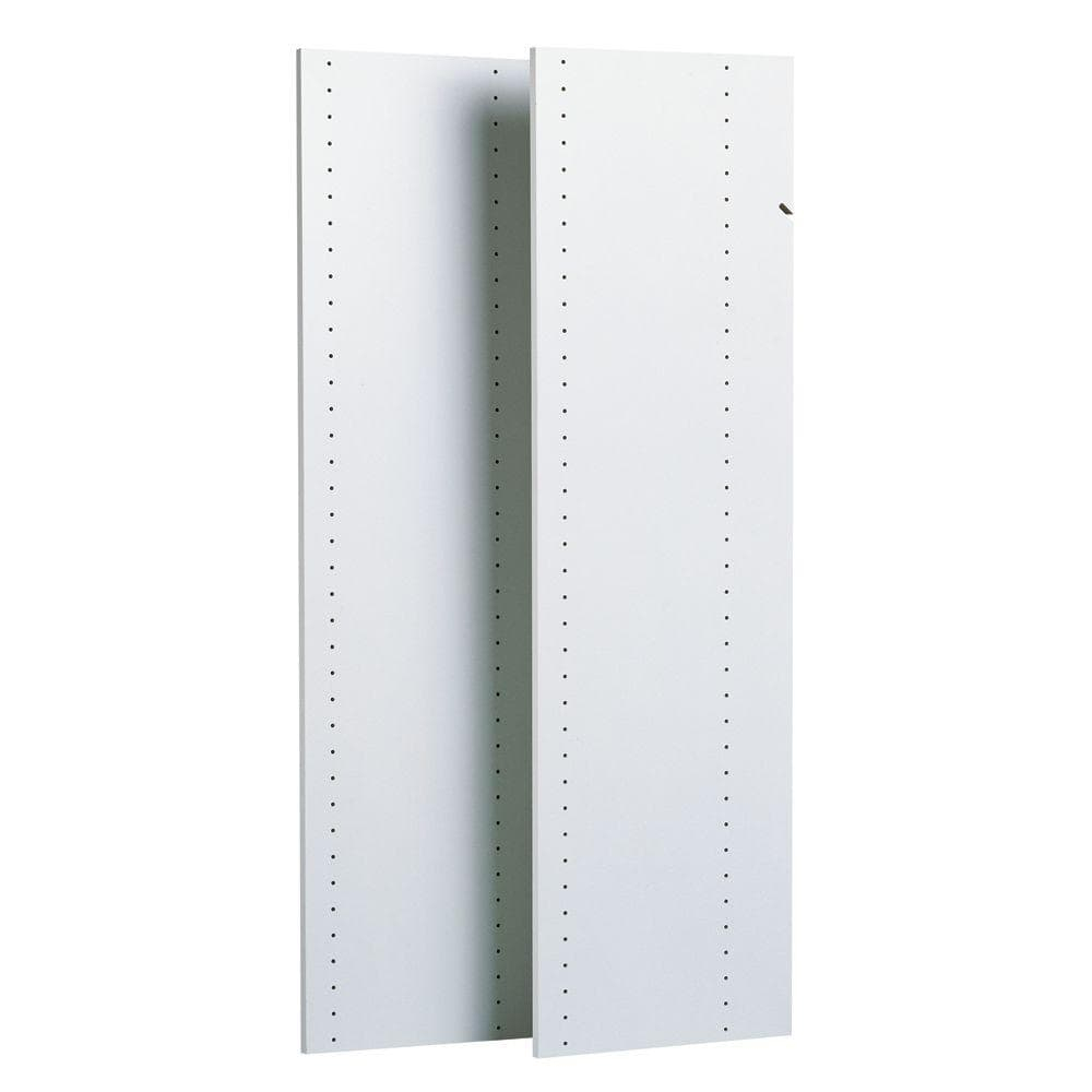 White Laminate 48-Inch Vertical Closet Panels with Adjustable Shelves