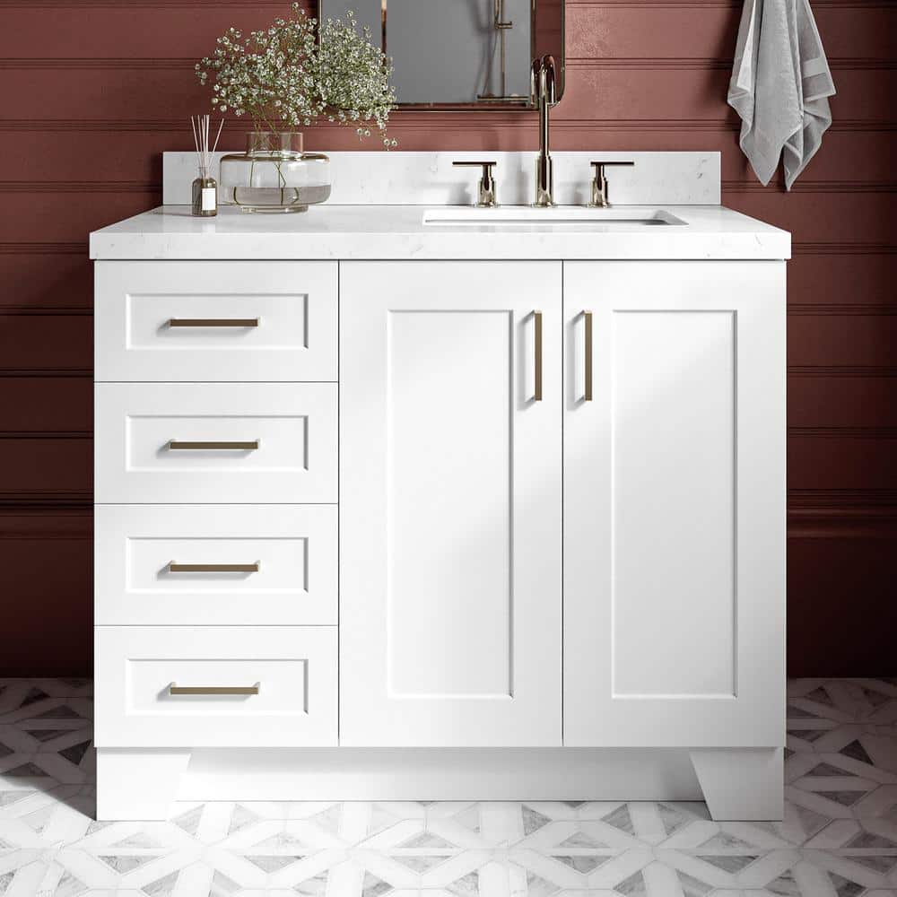 Ariel Q042srcqrvo Taylor 42" Free Standing Single Basin Vanity Set - White