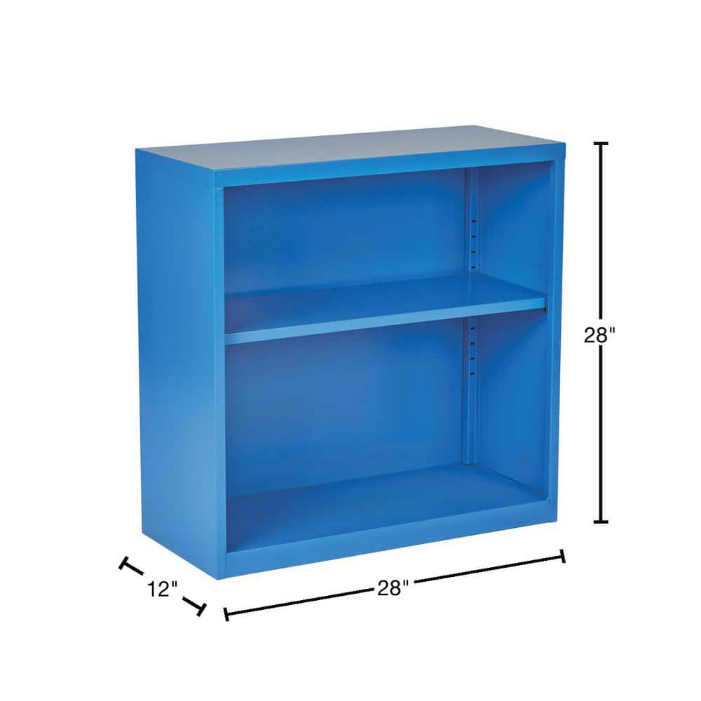 2 Shelf Metal Blue Bookcase by OSP Home Furnishings