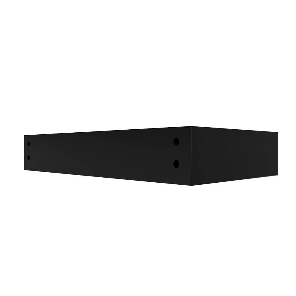 Matte Black Wall-Mount Solid Surface Rectangle Vessel Sink