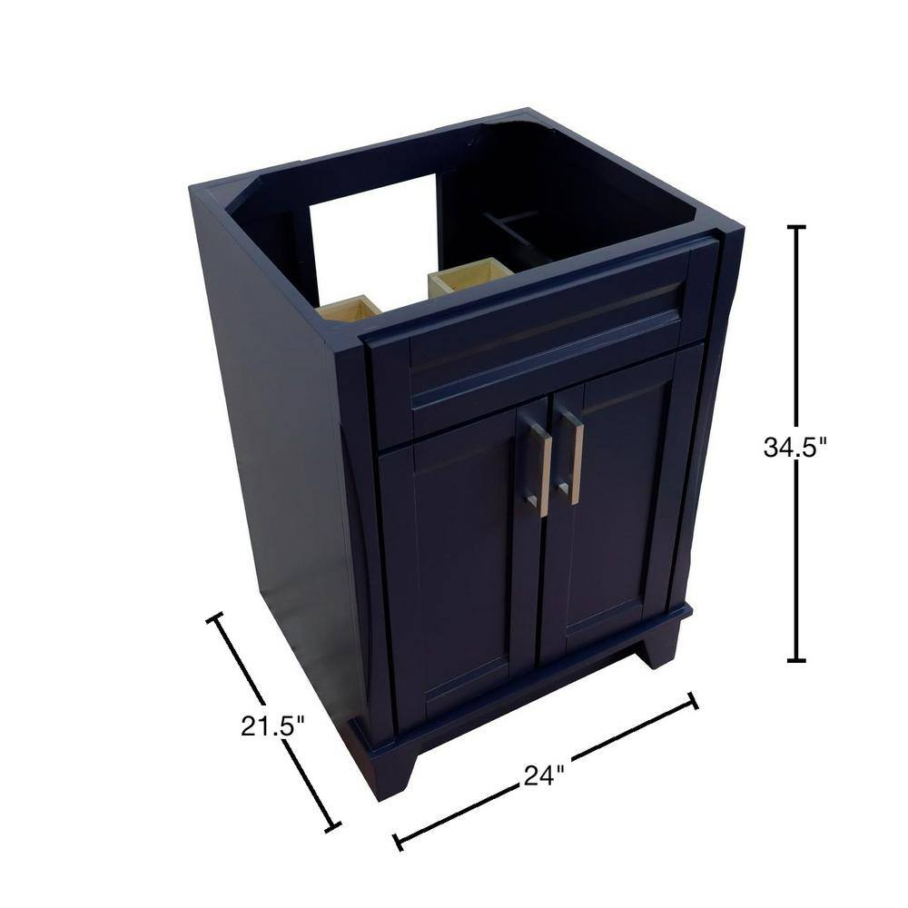 Bellaterra Home 400700-24-BU 24 in. Single Sink Vanity with Cabinet, Blue