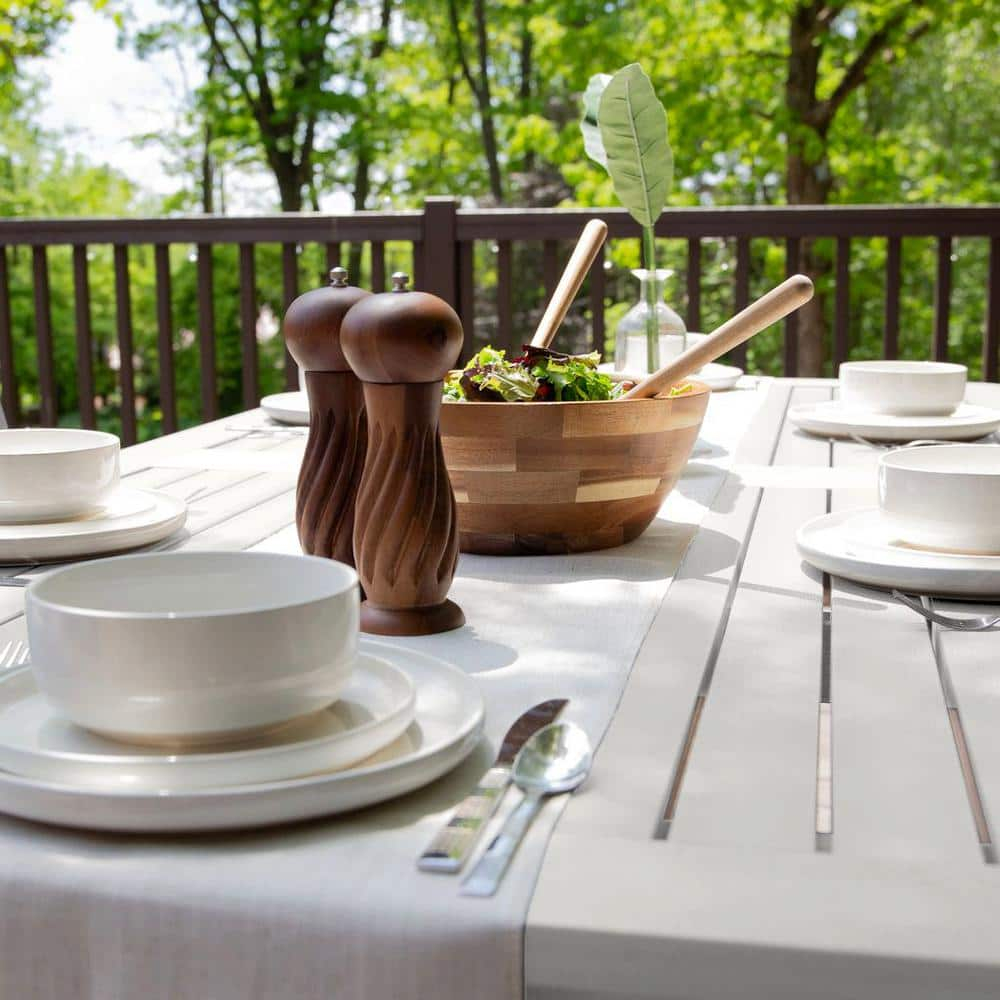 Highwood 7-pc Lehigh Dining Set - 42" x 84" Rectangle Table, Dining Height, Outdoor, Eco-friendly, Synthetic Wood