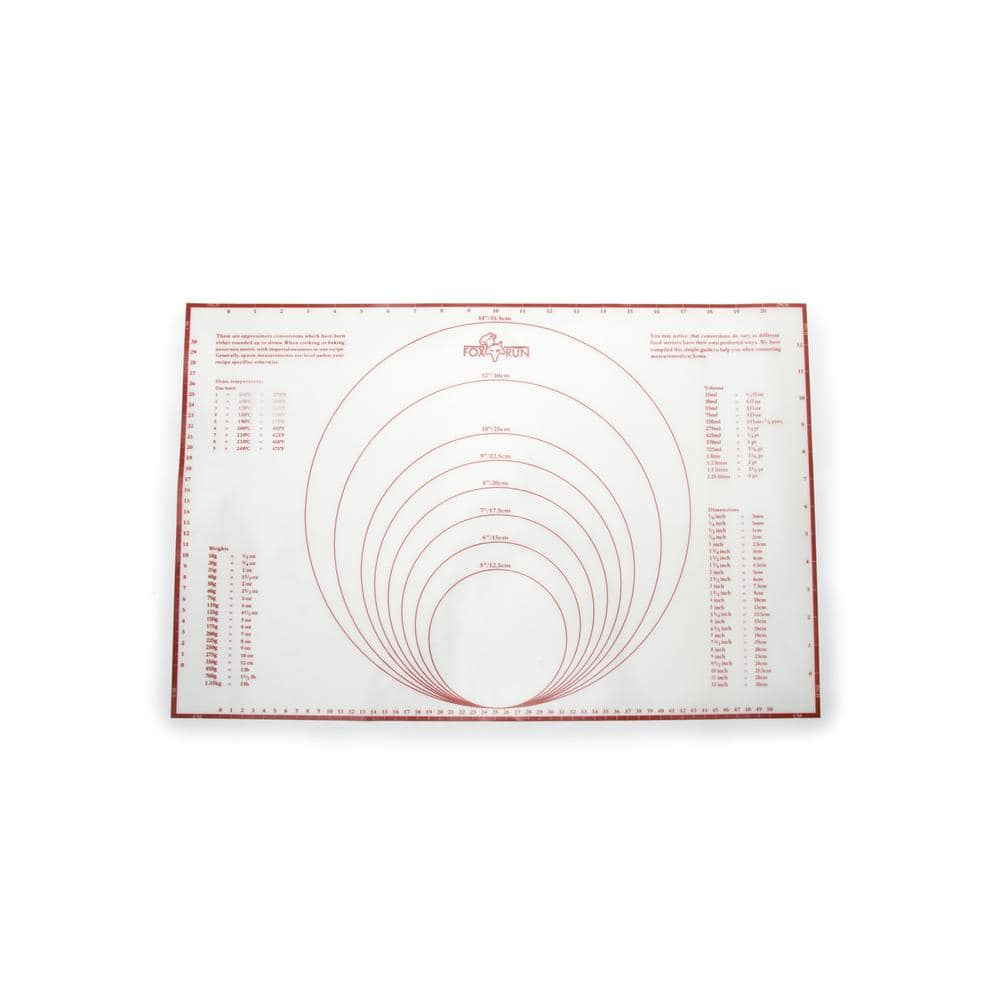 Fox Run Baking Mat with Measurements, Silicone,  23.25 x 15.25"