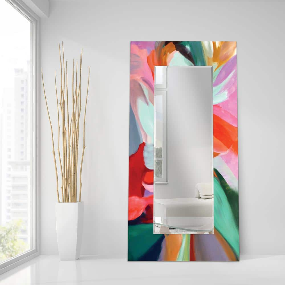 Empire Art Direct Integrity of Chaos Rectangular Beveled Mirror on Free Floating Reverse Printed Tempered Art Glass, 72" x 36" x 0.4", Ready to Hang