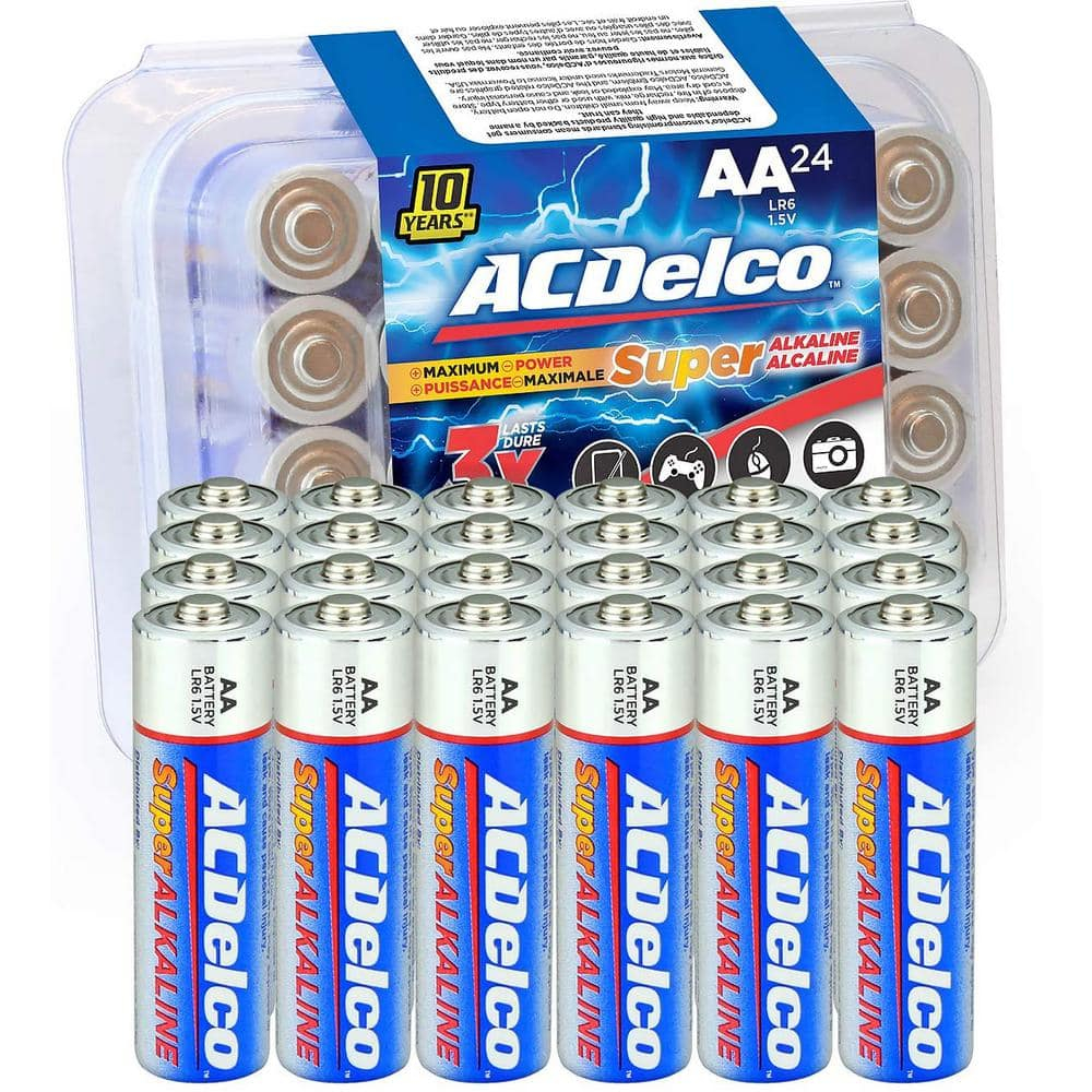 ACDelco AA Super Alkaline Batteries, 1.5 Volts, 24-Count