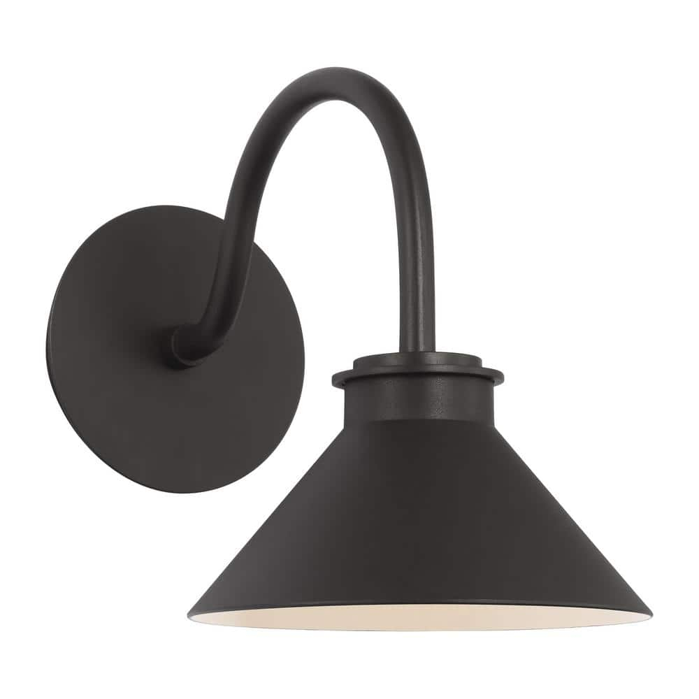 Textured Black Metal LED Barn Light Wall Lantern