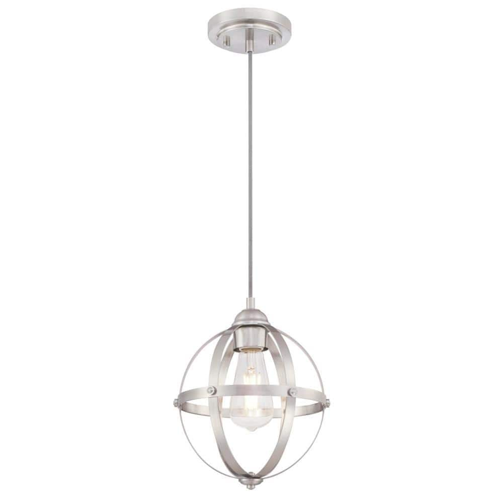 Westinghouse Lighting 6362000 10.24 x 9.84 x 9.84 in. 1 Light Mini Pendant, Brushed Nickel