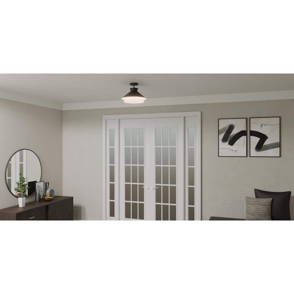 Quoizel Lighting 1 - Light Semi-Flush Mount in  Matte Black