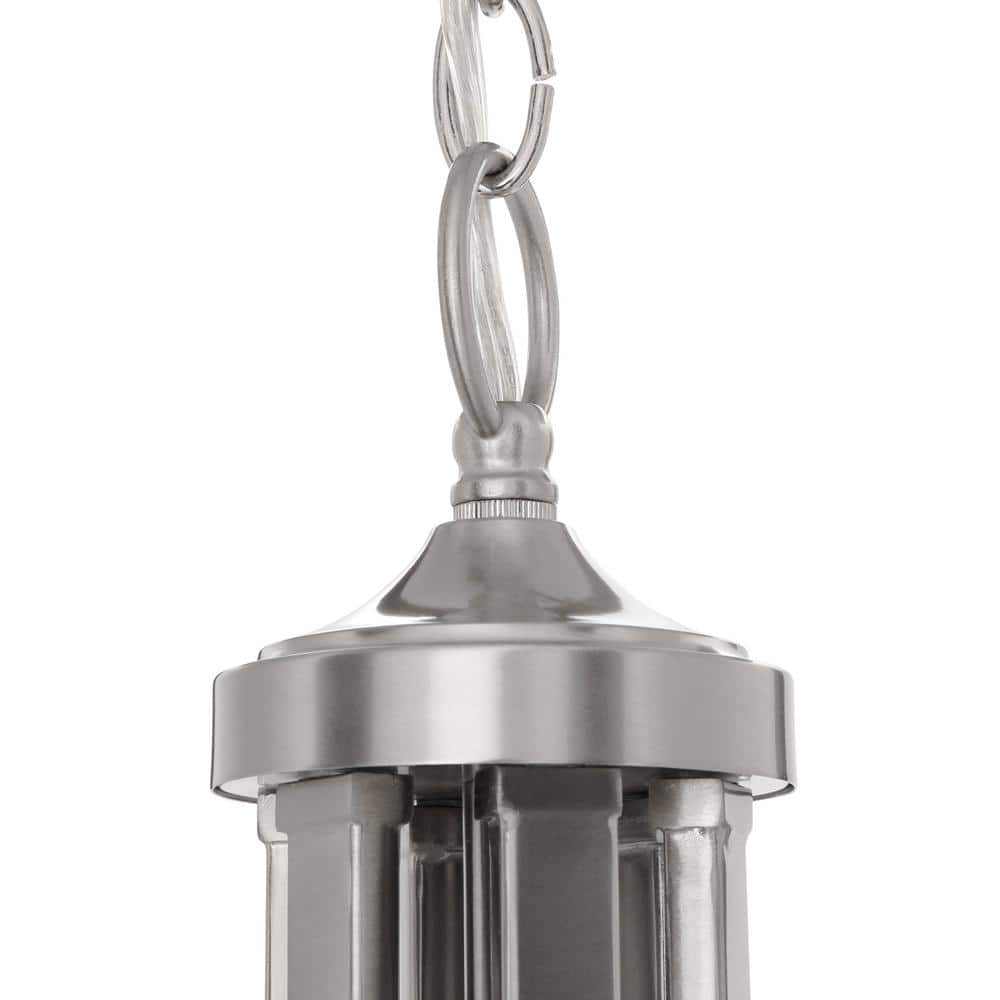 Contemporary Elegance Brushed Nickel 12-Light Chandelier with Etched White Glass