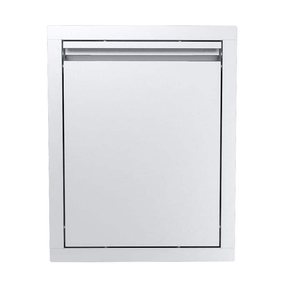 Aruba 16 in. Stainless Steel 1-Drawer Trash Chute Unit