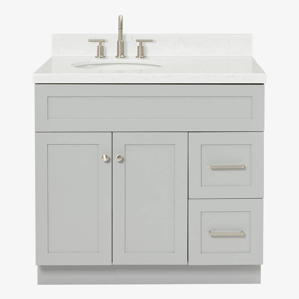 Ariel F036slcqovo Hamlet 36" Free Standing Single Basin Vanity Set - Grey
