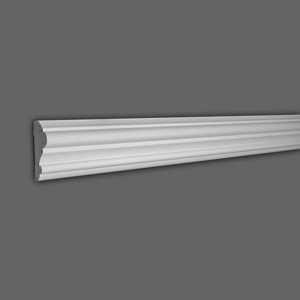 WM 298 3-1/2 in x 1 in x 6 in Long Plain Recycled Polystyrene Panel Moulding Sample