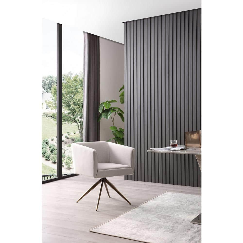 Modrest Riaglow Contemporary Light Grey Fabric Dining Chair
