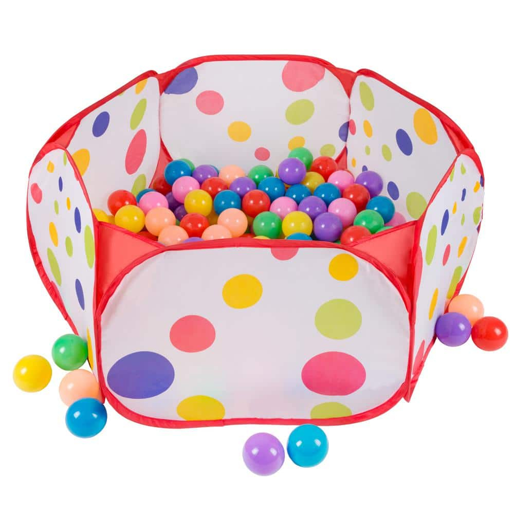 Colorful Six-Sided Pop-Up Ball Pit Tent with 200 Balls