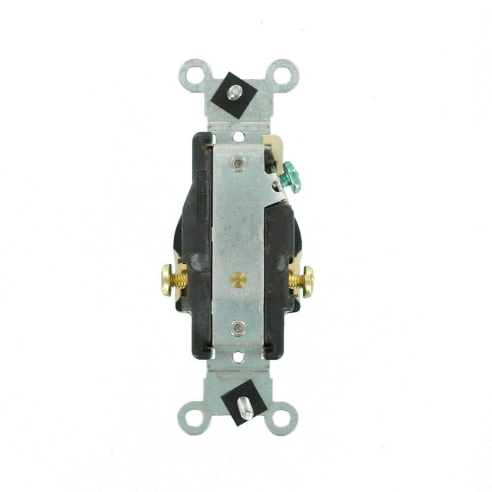 Ivory 20 Amp 250V Single Commercial Outlet with Wall Plate