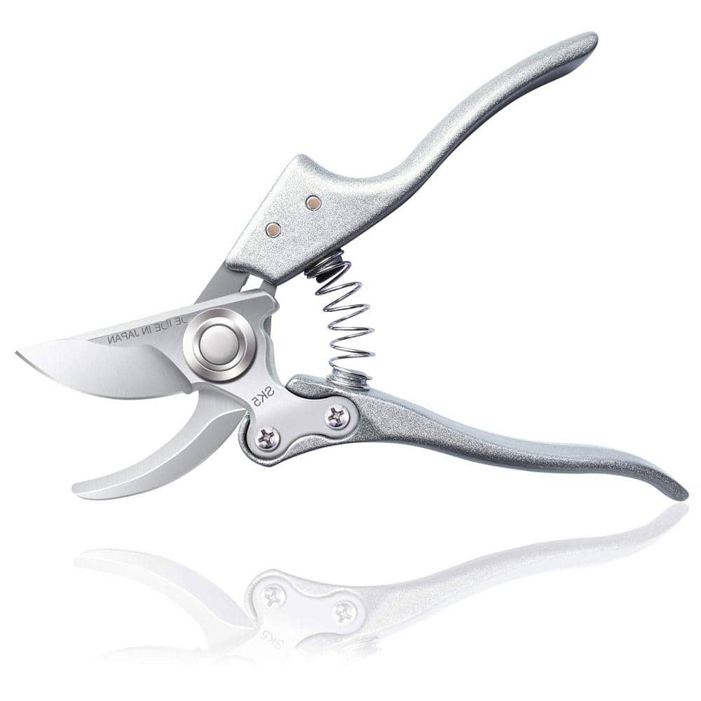 TONMA Pruning Shears for Gardening [Made in Japan] 8 Inch Bypass Garden Scissors Secateurs, Premium Japanese Gardening Tools Hand Pruner Clippers with Ergonomic Handle