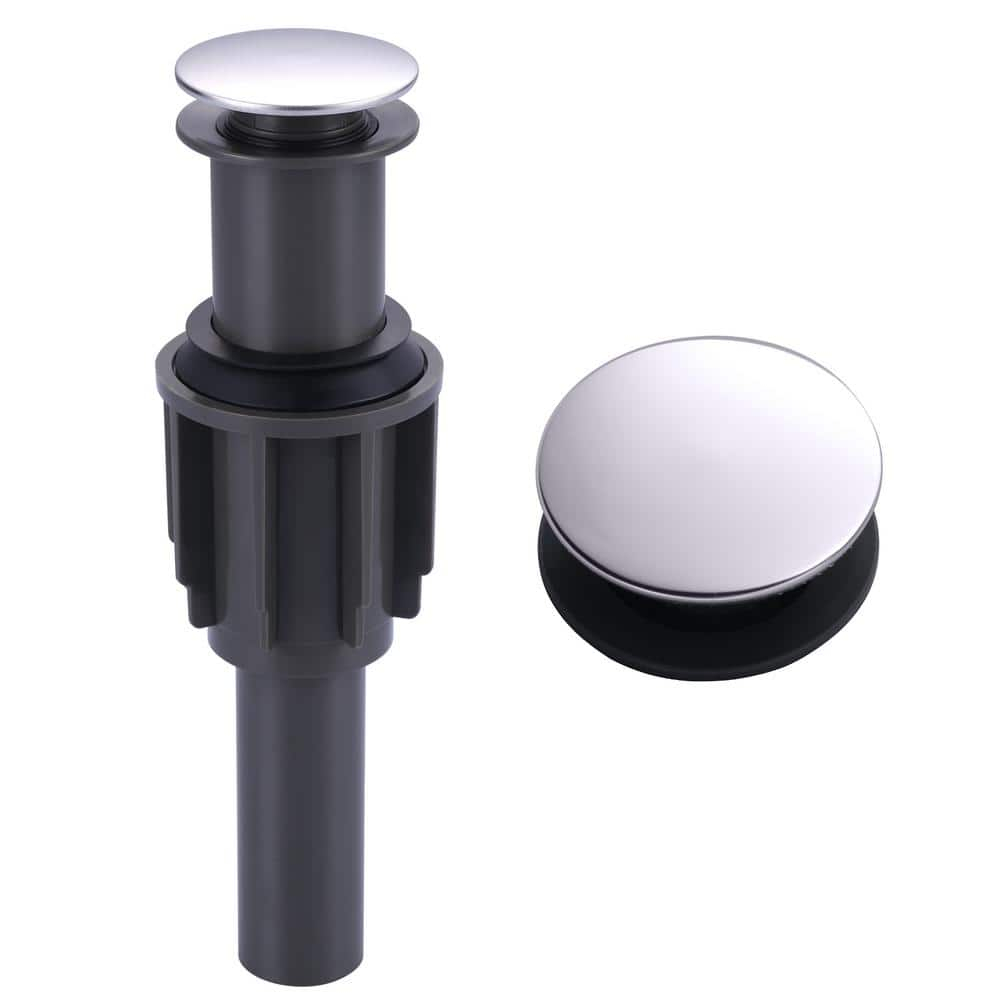 Bathroom Sink Drain Without Overflow, ARCORA Chrome Pop Up Drain for Vessel Sink Clicker Drain Stopper