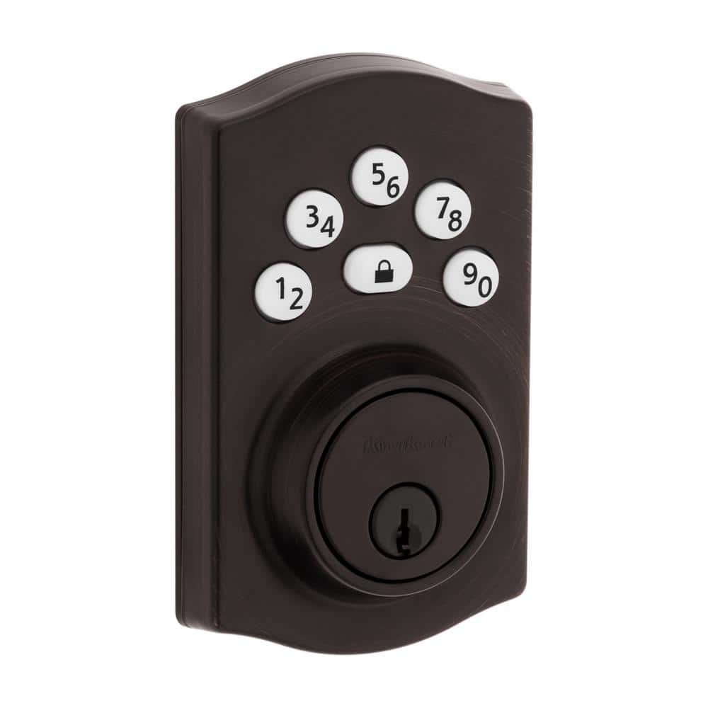 Kwikset 9240TRL-11P Traditional Powerbolt Electronic SmartCode Deadbolt with RCAL Latch and RCS Strike Venetian Bronze Finish