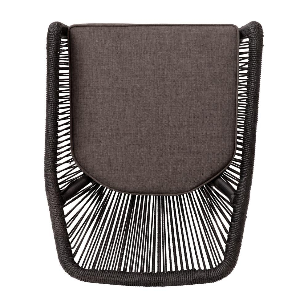 Black Aluminum Outdoor Dining Chair (Set of 2)