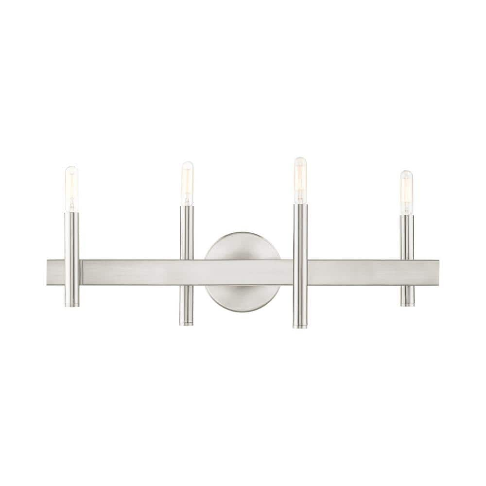 Livex Lighting Denmark 4 - Light Vanity in  Brushed Nickel