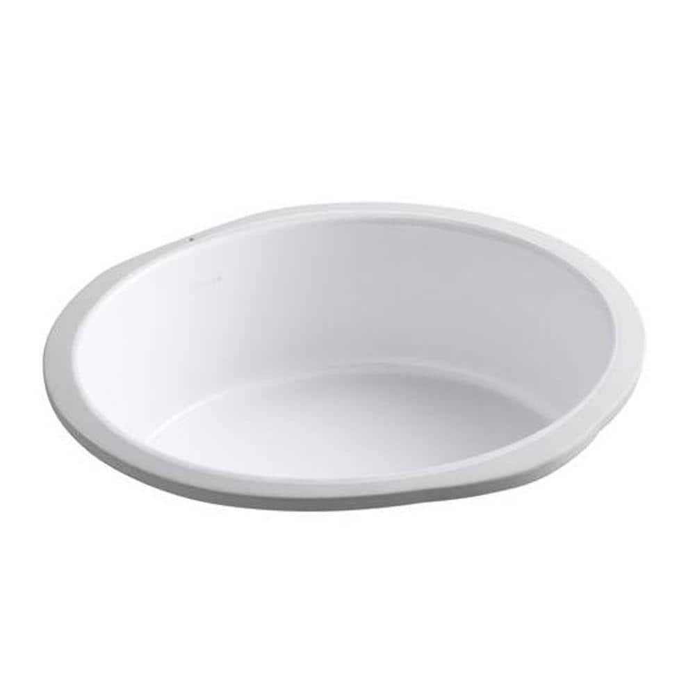 Verticyl Ceramic Vitreous China Circular Undermount Bathroom Sink with Overflow