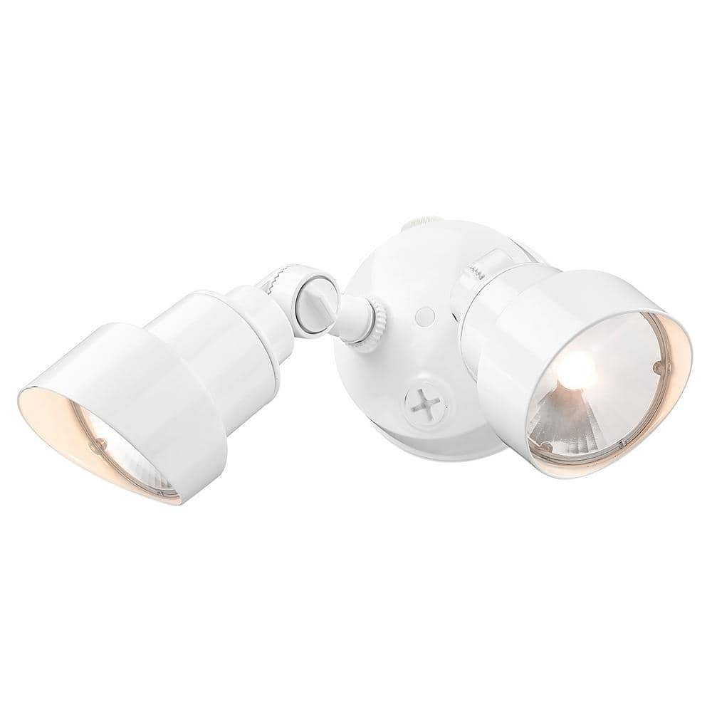 Acclaim Lighting LFL2WH 2-Light Gloss White Integrated LED Adjustable Head Floodlight