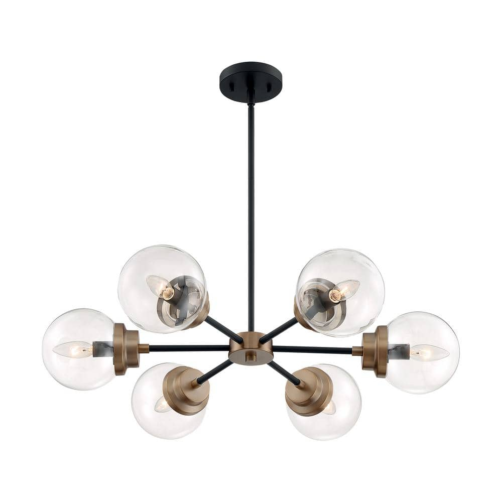 Nuvo Lighting - Axis-6 Light Chandelier in Industrial Style-29.63 Inches Wide by