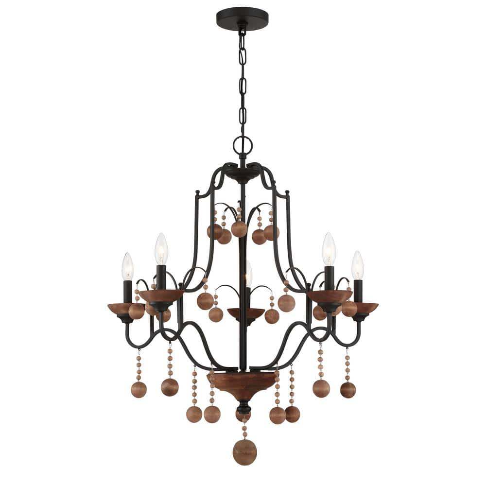 Minka Lavery - Colonial Charm - 5 Light Chandelier-31.75 Inches Tall and 28
