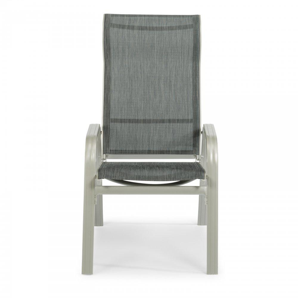 Homestyles Captiva Aluminum Outdoor Chair Pair in Gray