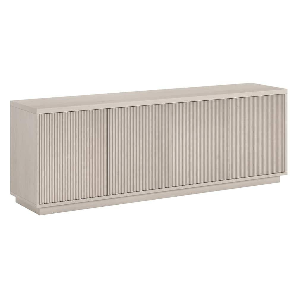 Evelyn&Zoe Hanson Rectangular TV Stand for TV's up to 75", Alder White