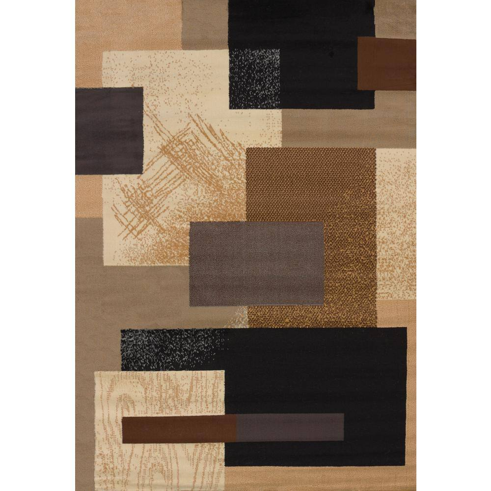 United Weavers Brunswick Tallulah Contemporary Geometric Area Rug, Brown, 5'3" x 7'6"