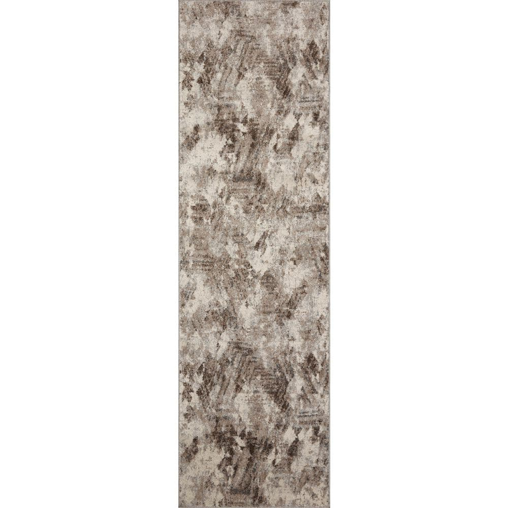 Loloi II Austen AUS-03 Abstract Natural / Mocha Area Rug 2'-4" x 8'-0"