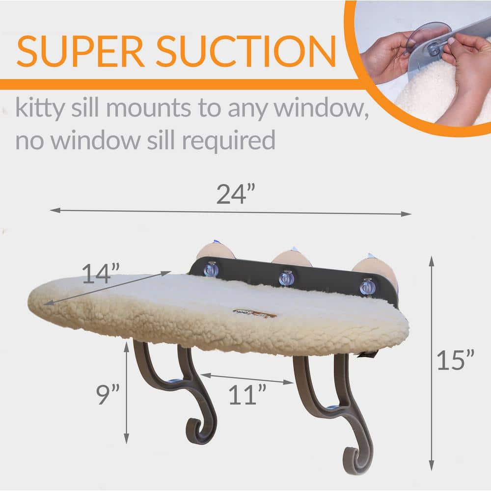 K&H Pet Products Universal Mount Kitty Sill Original Fleece 14 X 24 Inches
